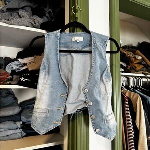 Denim Sleeveless Vest